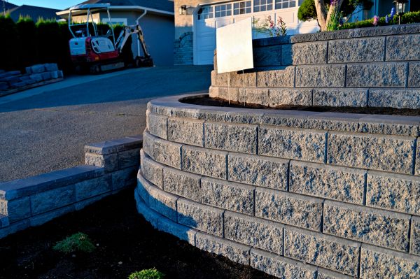 Stone Retaining Wall Repair in Elkhart
