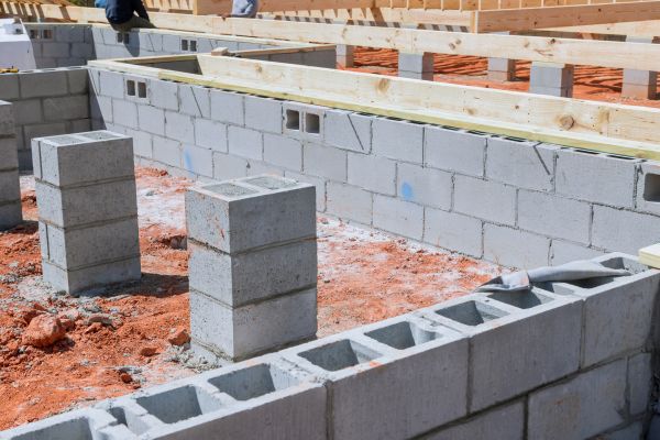 Cement Block Installation in Elkhart